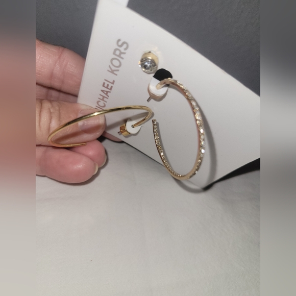 Michael Kors Gold-Tone Hoop Earrings - Picture 4 of 8